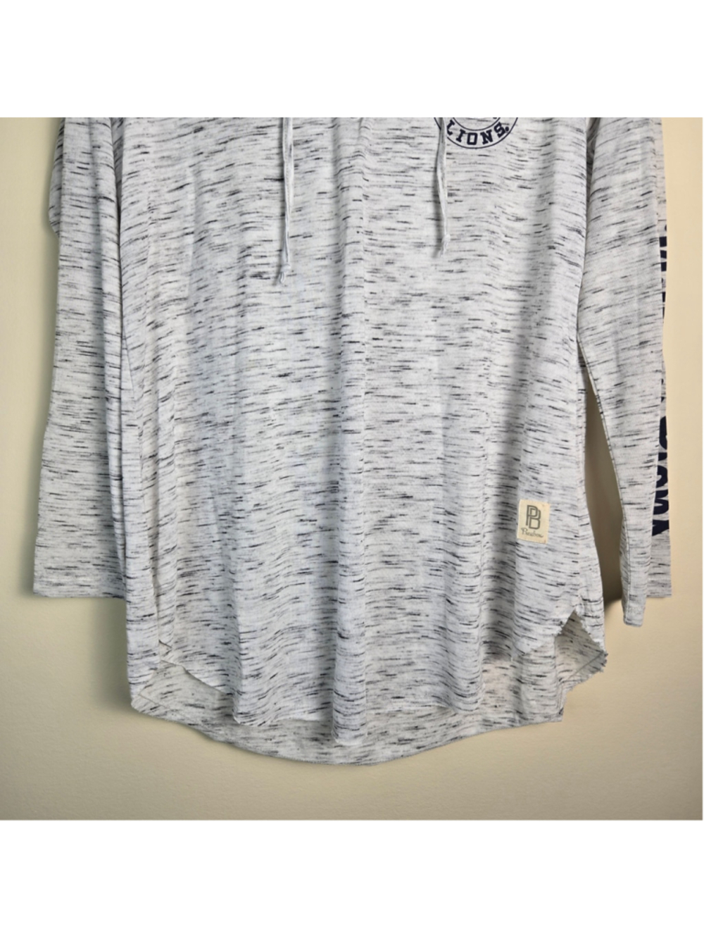 Women's Pressbox Penn State Hoodie Sweatshirt Size M Grey Black - Picture 2 of 8